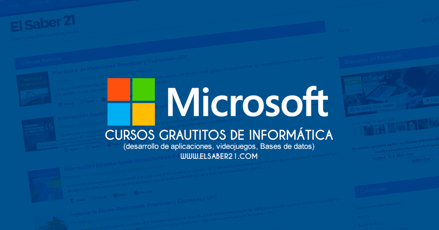 15 Cursos Gratuitos de Informática – Microsoft 2017