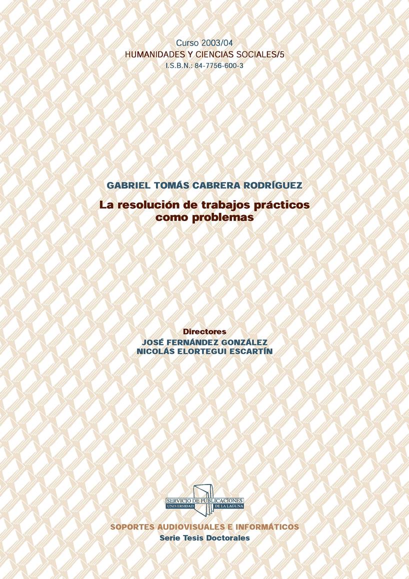 La resolución de trabajos prácticos como problemas