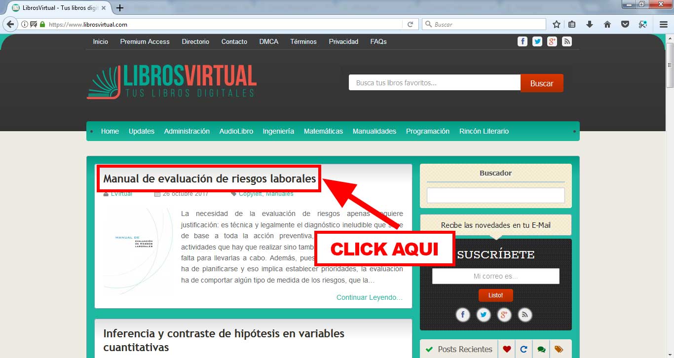 Como descargar Libros en PDF – LibrosVirtual