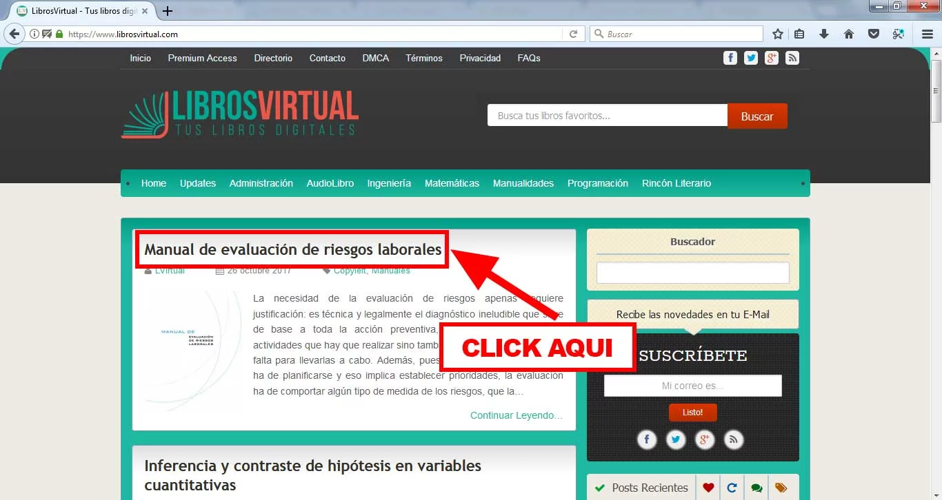 Como descargar Libros en PDF – LibrosVirtual