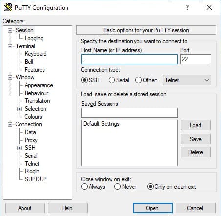 SSH PuTTY
