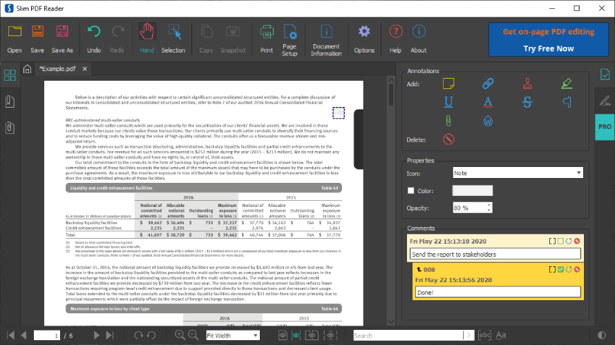Slim PDF Reader